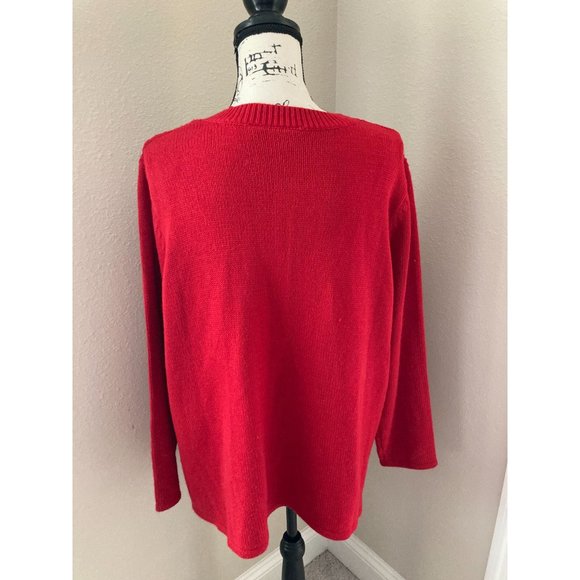 Kim Rogers Signature Red Cardigan Sweater - Size 1X - Picture 3 of 4
